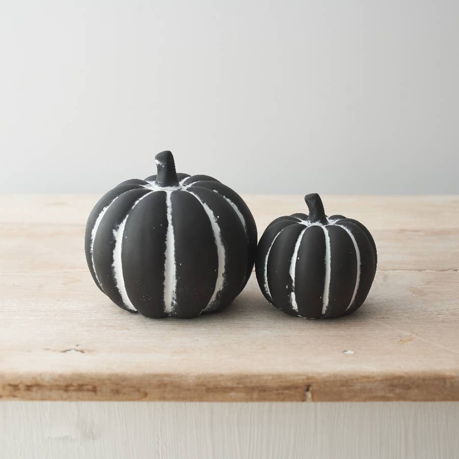 Black Cement Pumpkin, 8.5cm