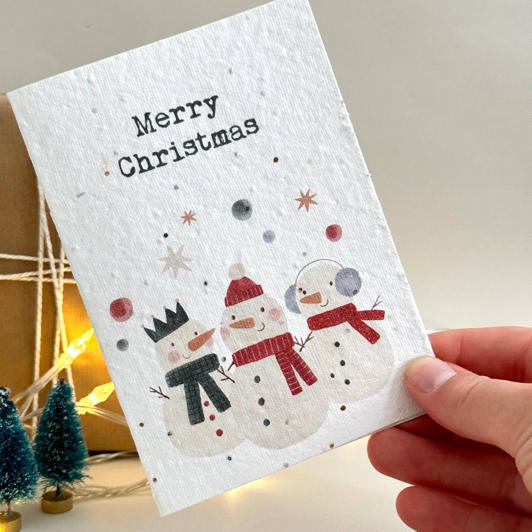 Merry Christmas plantable wildflower seed card