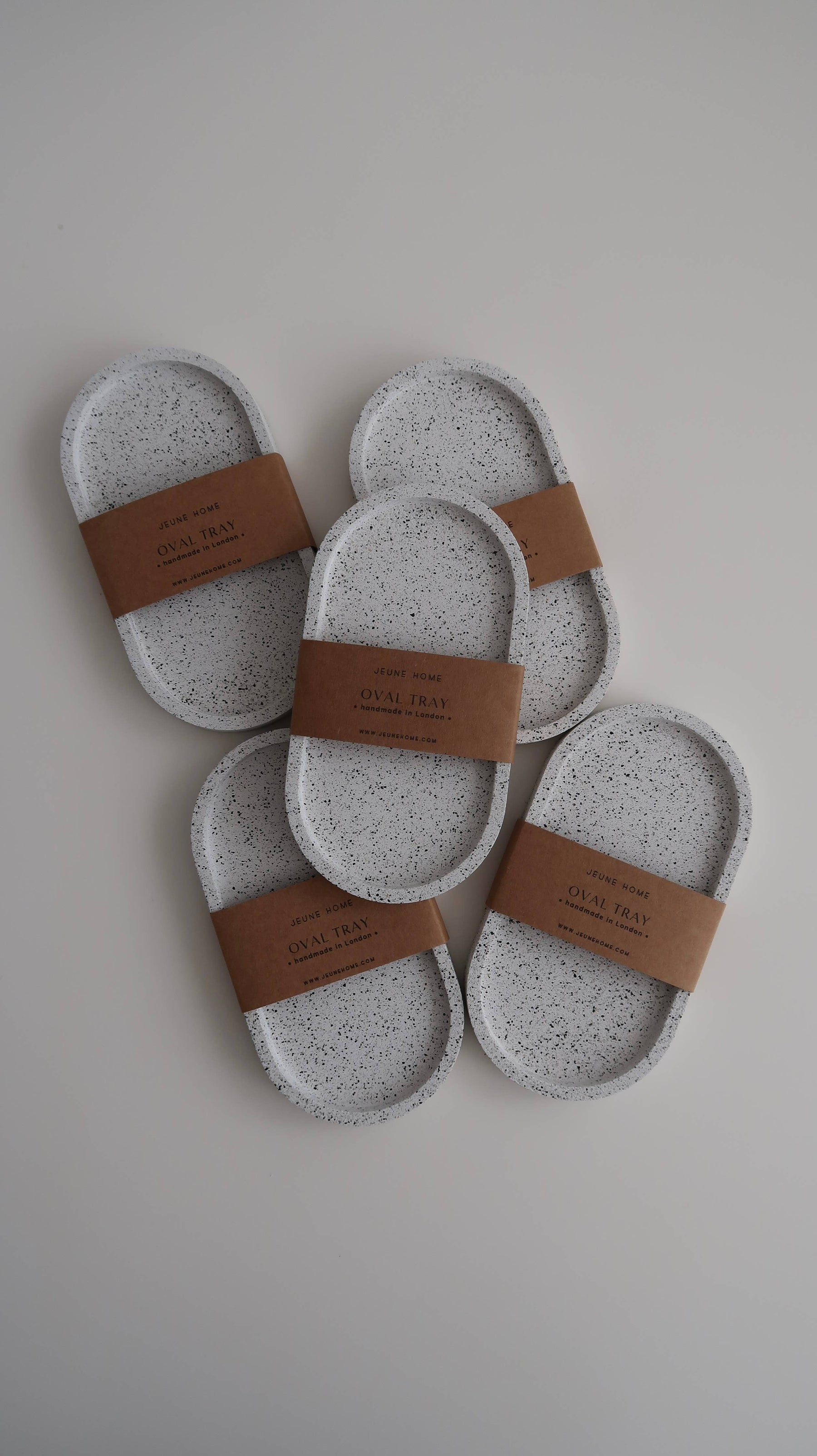 Textured Oval Tray - Stone