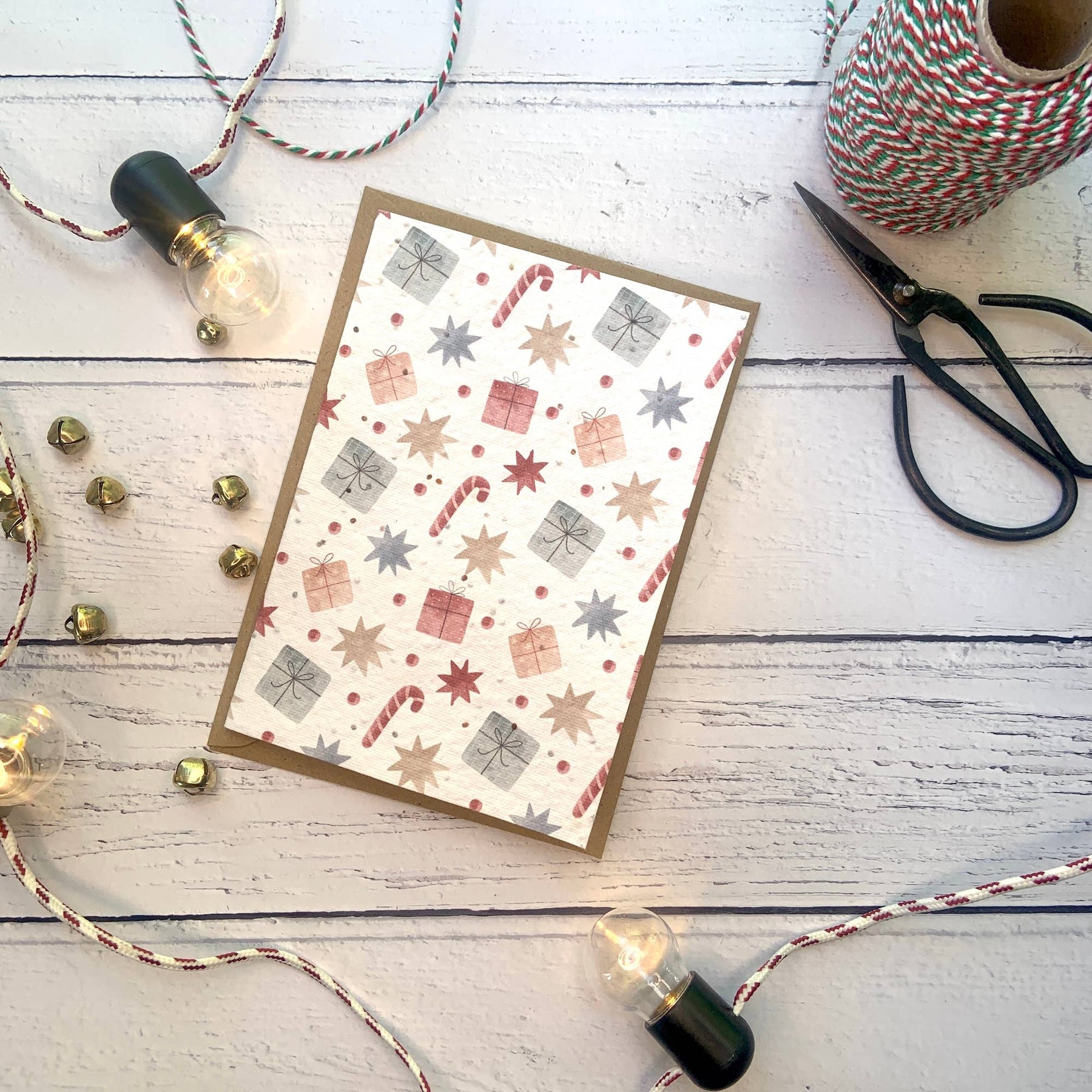 Plantable Christmas Card 4 pack: Red/Green