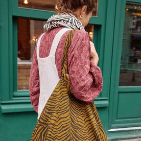 ELISA TOTE BAG ZEBROU TAPENADE: TAPENADE / ZEBROU