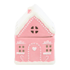 Pink Gingerbread House Christmas Oil Burner