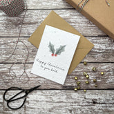 Merry Christmas to you both plantable seed card