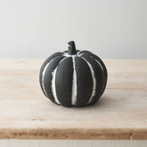 Black Cement Pumpkin, 12cm