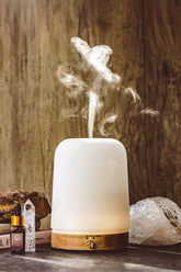 Frosted Glass & Bamboo Aroma Diffuser