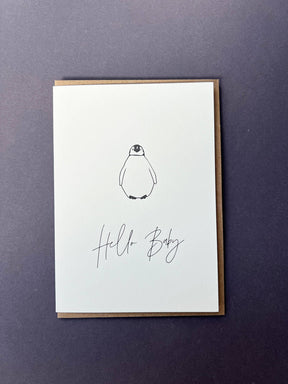 Hello Baby Penguin Card