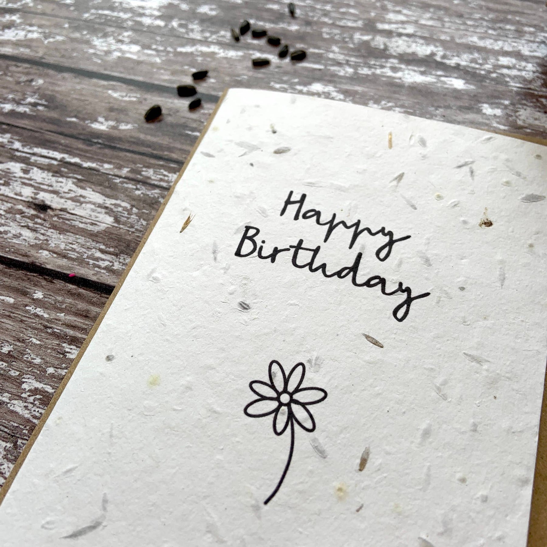 Happy birthday plantable seed card
