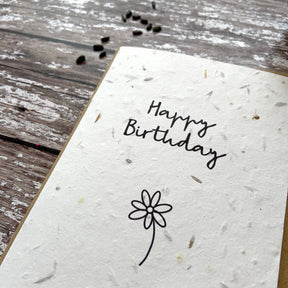 Happy birthday plantable seed card