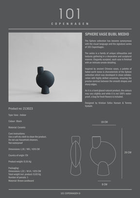 101 Copenhagen_Sphere Vase Bubl Medio_Black_213023_3_02.09.2022