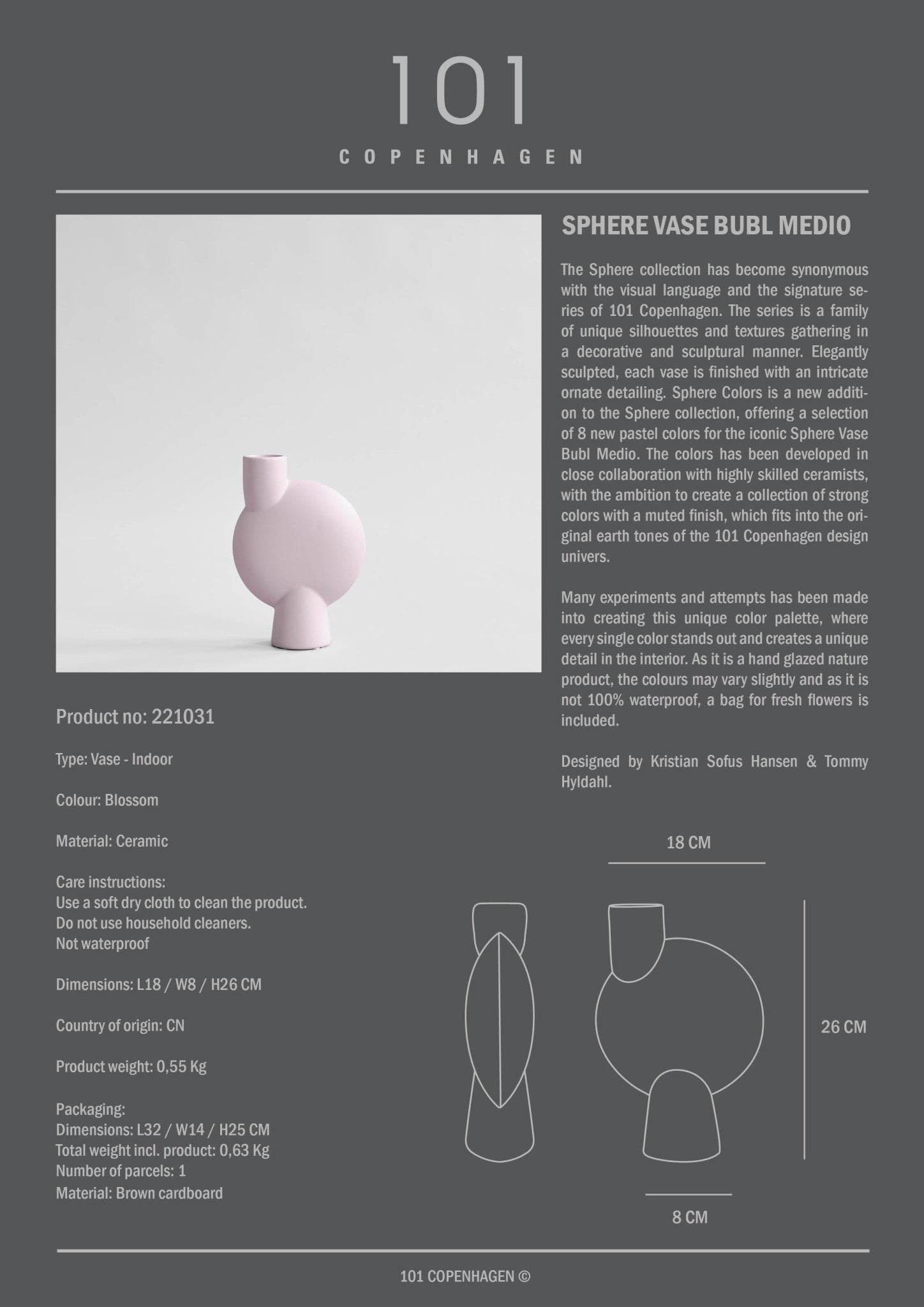 101 Copenhagen_Sphere Vase Bubl Medio_Blossom_221031_4_01.09.2022