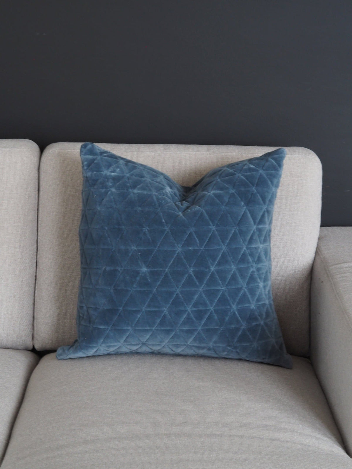 19028 coming home cushion blue velvet