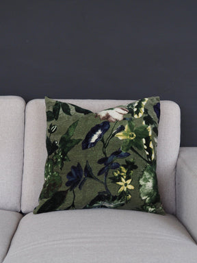 19031 coming home olive print cushion