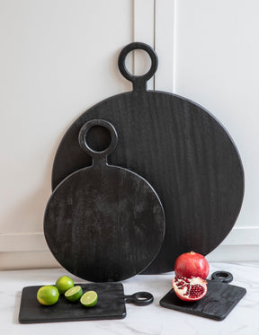 Arendal Black Mango Wood Round Board Small