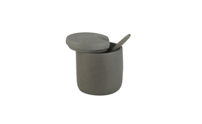 Be Home 64-67 Stoneware Cellar & Spoon Slate Grey1