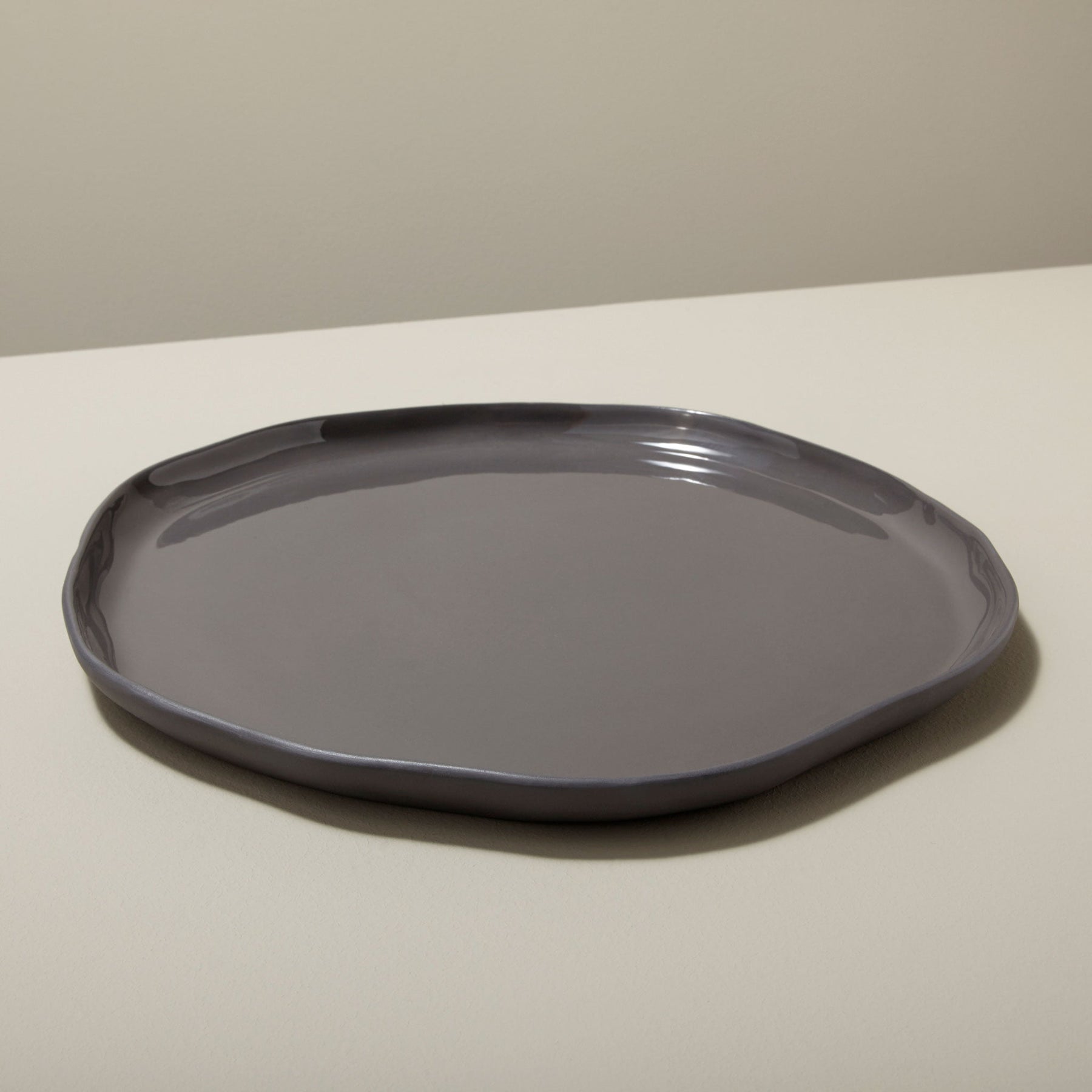 Be Home 64-712 Stoneware Flat Plate Slate Grey Large IMG_0229