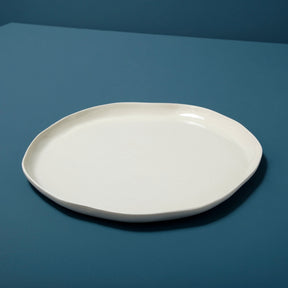 Be Home 64-714 Stoneware Flat Plate White Large IMG_0233
