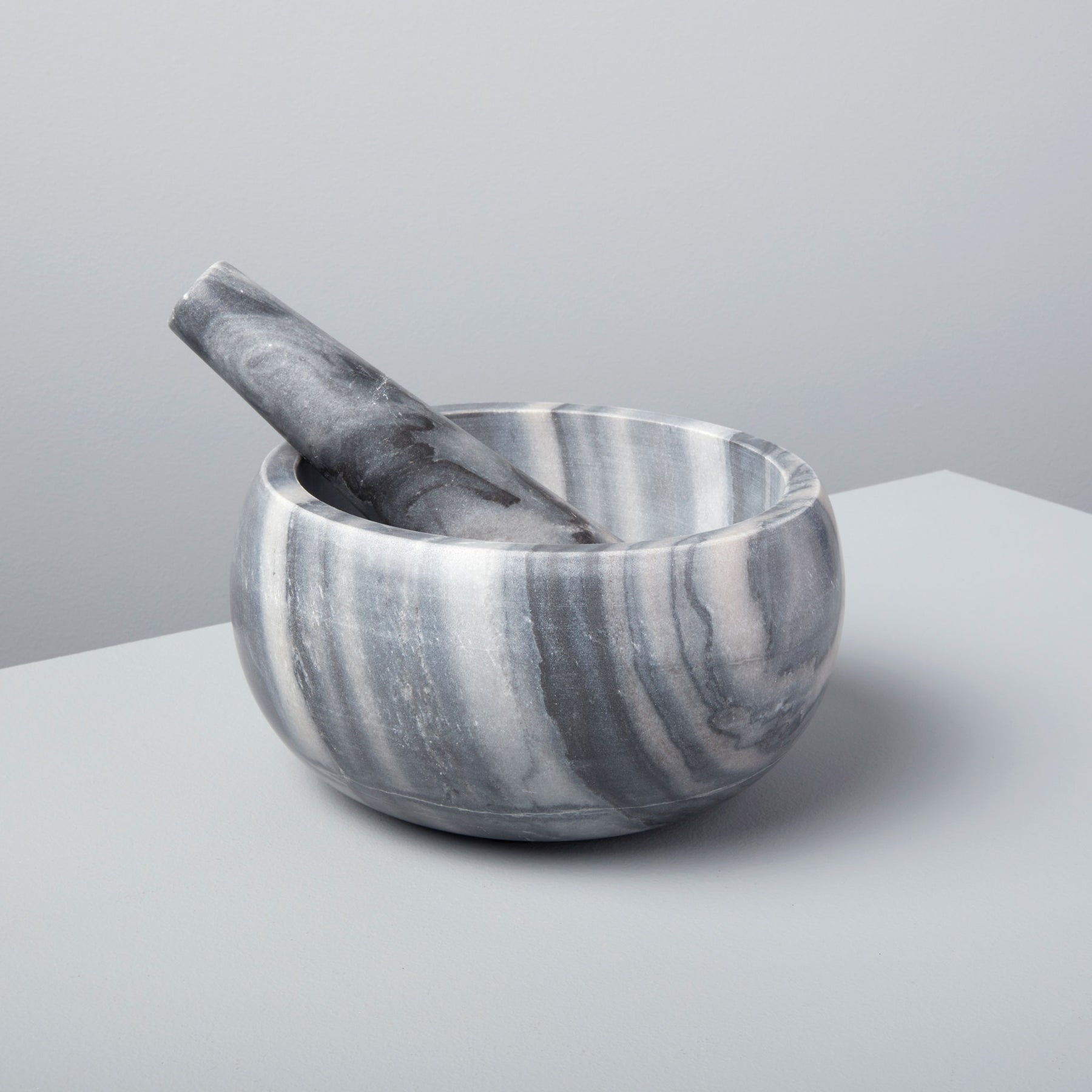 Be Home Grey Marble Mortar & Pestle
