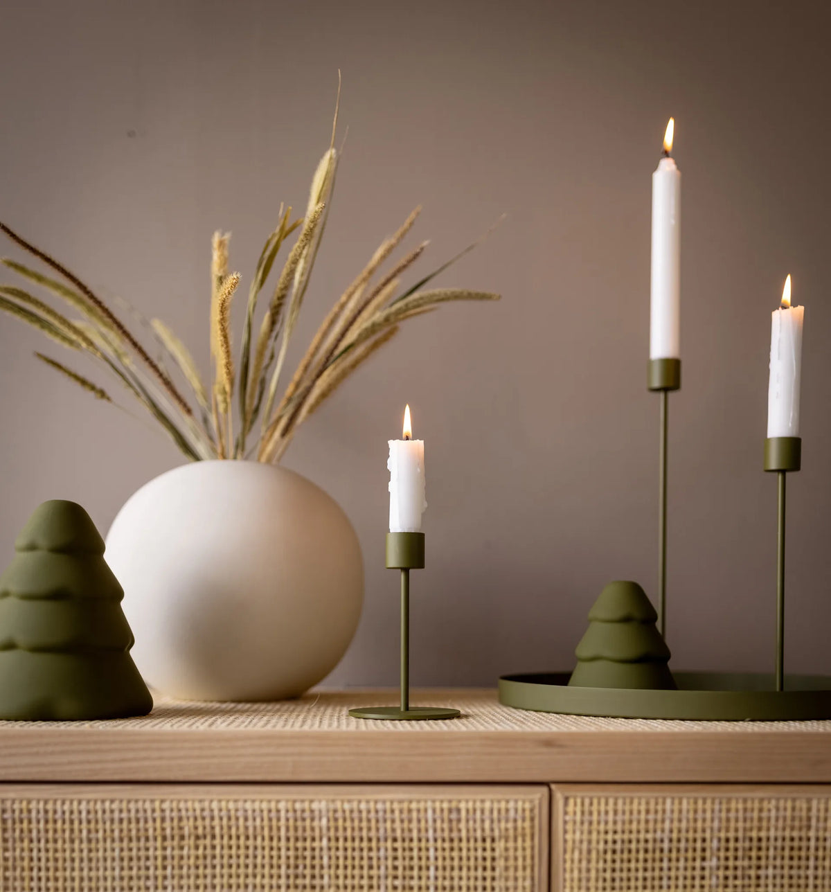 Cooee Design Candlestick Olive