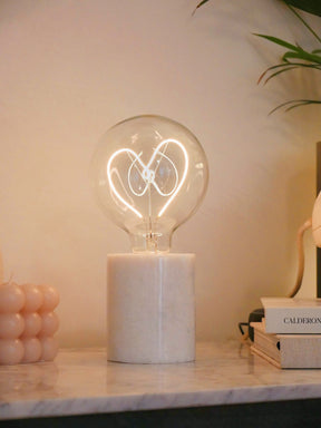 LED Filament Bulb White Heart Screw Down