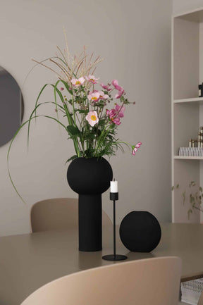 HI-028-24-BK Pastille Vase 15cm Black INT01