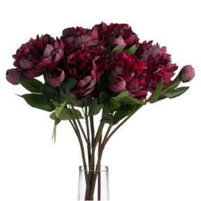 Hill Interiors Burgundy Peony Roses