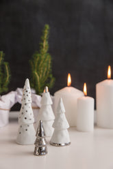 Winter Forest Set of 4 Silver Trees