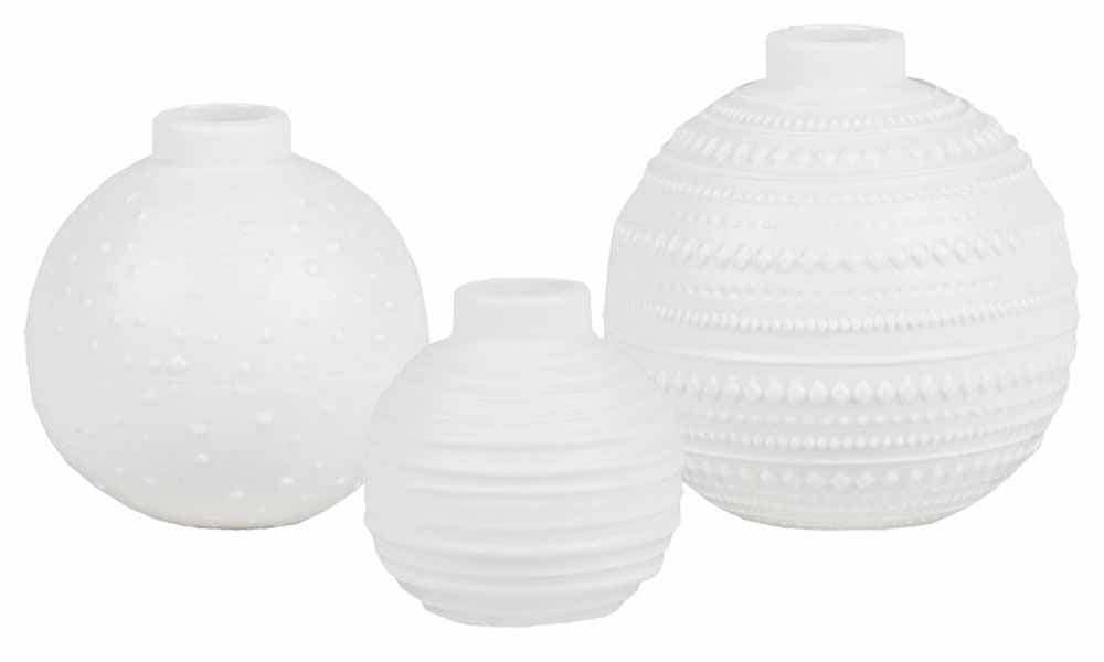 Xmas Wonder 3 Piece Sphere Vase set